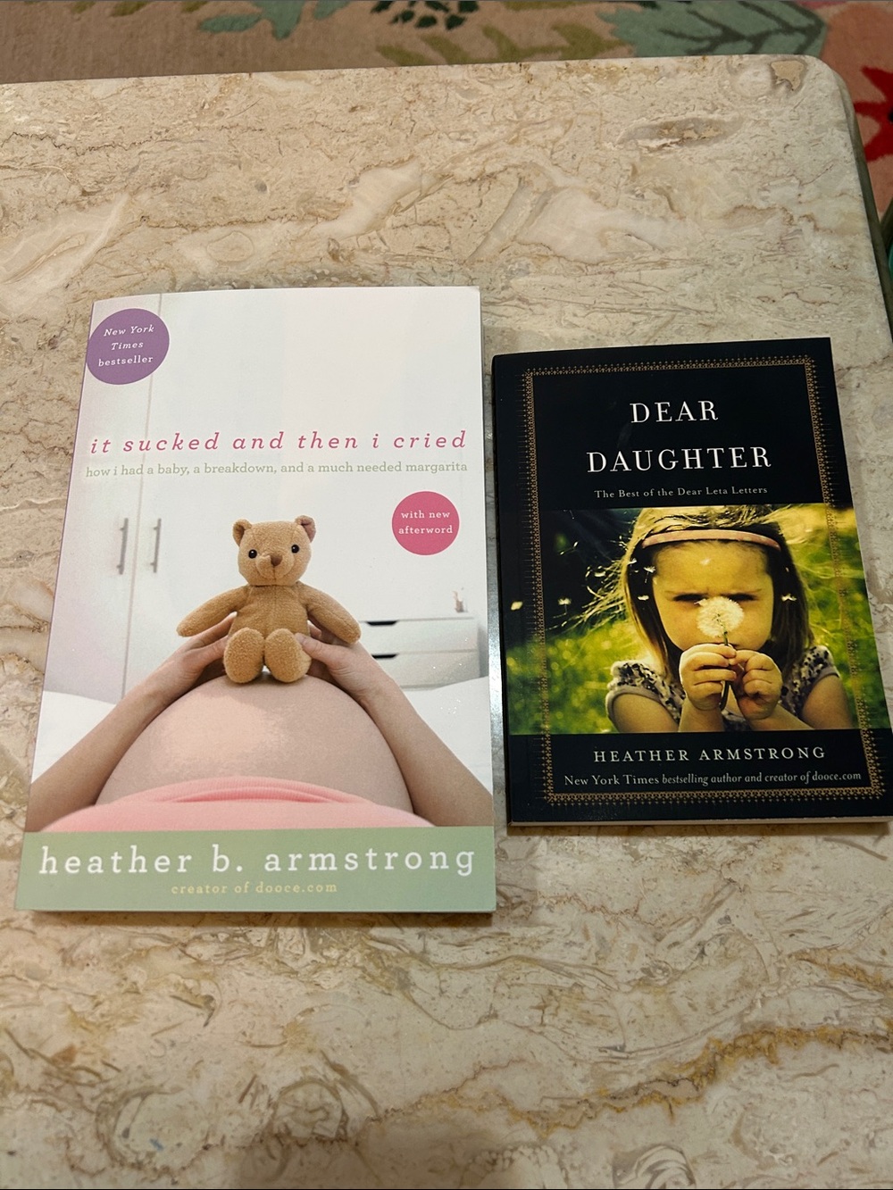 Set of 2 Heather B. Armstrong Books - Pink & Black Covers